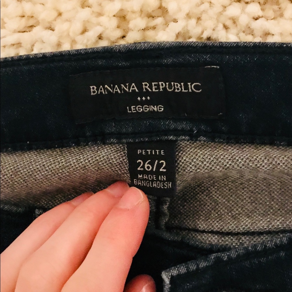 Banana Republic jean leggings ankle zip dark sz 26-*2 FREE Solar-Powered Toys - Picture 4 of 16